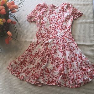 Forever 21 Floral Spring Dress- small, orange